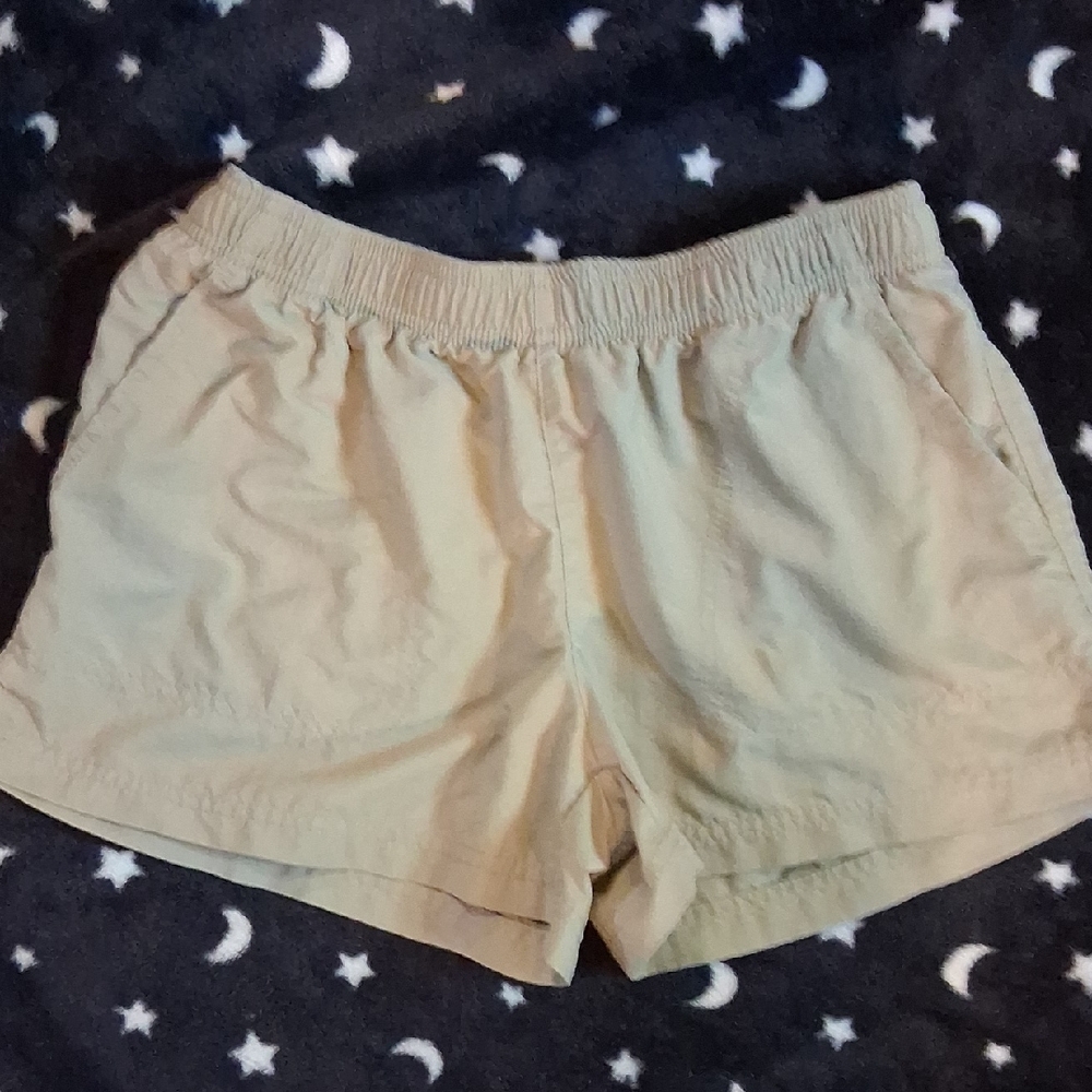 Columbia Women's Tan Elastic Waist Athletic Shorts
